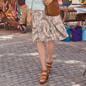 Sundance Pastiche Paisley Tiered Skirt Size XL